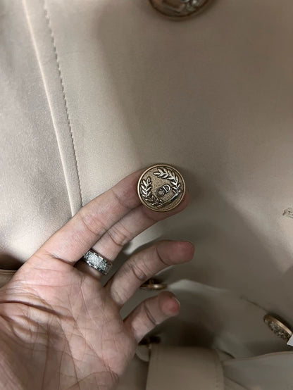 Vintage Dior Classic Khaki Double-Breasted Coat