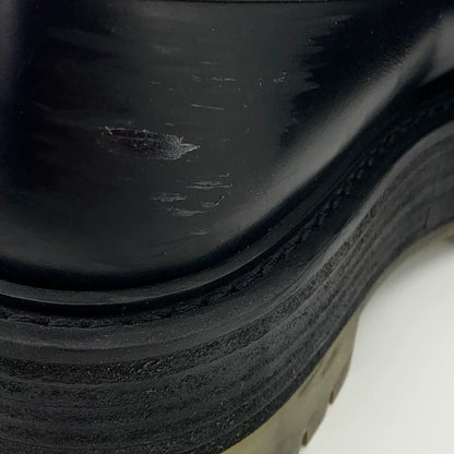 Black Leather Platform Loafers by Bottega Veneta