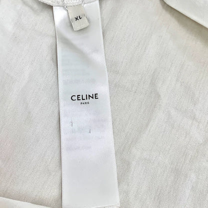 Celine Color Block Logo Long Sleeve T-Shirt