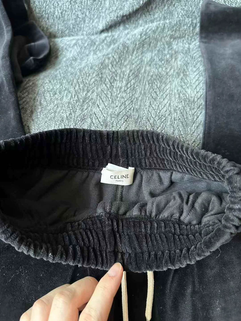 Black Velvet Trousers from Celine