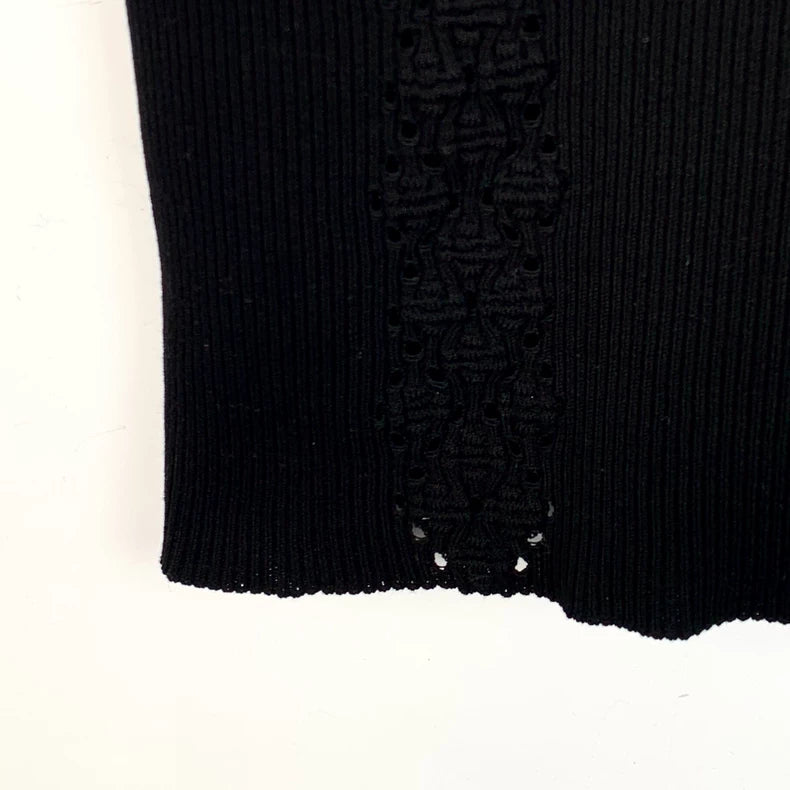 Black Lace Short Sleeve T-Shirt