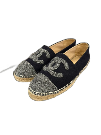 Chanel Gray Blue Fisherman Espadrilles