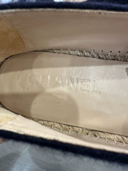 Chanel Gray Blue Fisherman Espadrilles