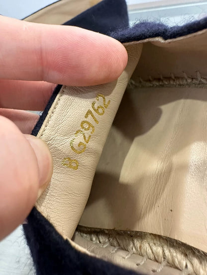 Chanel Gray Blue Fisherman Espadrilles