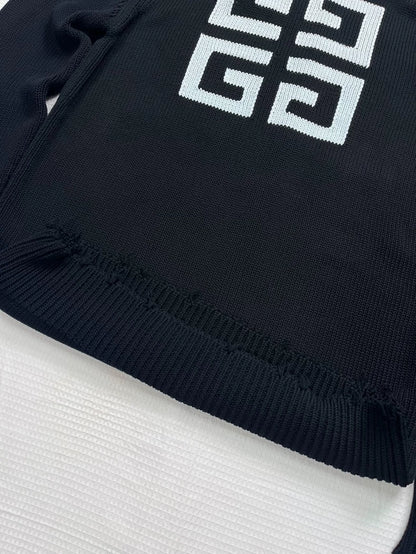 Givenchy Black Distressed Knit Sweater S Size
