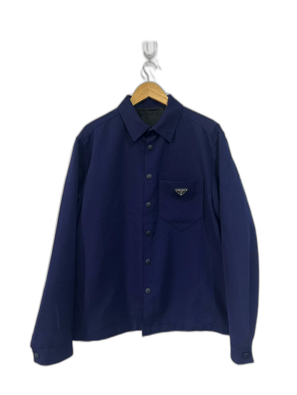 Prada Blue Triangle Logo Jacket