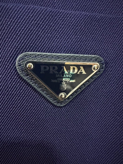 Prada Blue Triangle Logo Jacket