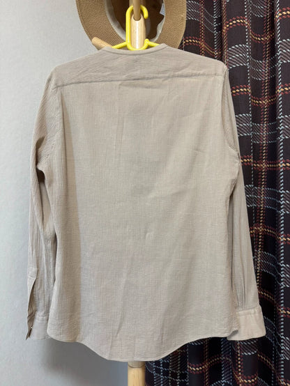 Hermes Beige Casual Button-Up Shirt-yf