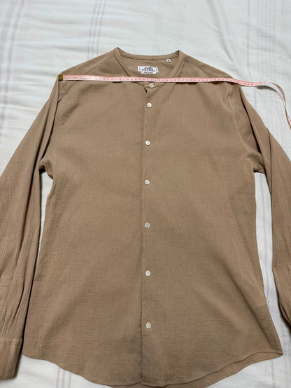 Hermes Beige Casual Button-Up Shirt-yf