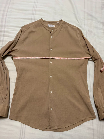 Hermes Beige Casual Button-Up Shirt-yf