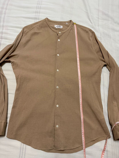 Hermes Beige Casual Button-Up Shirt-yf