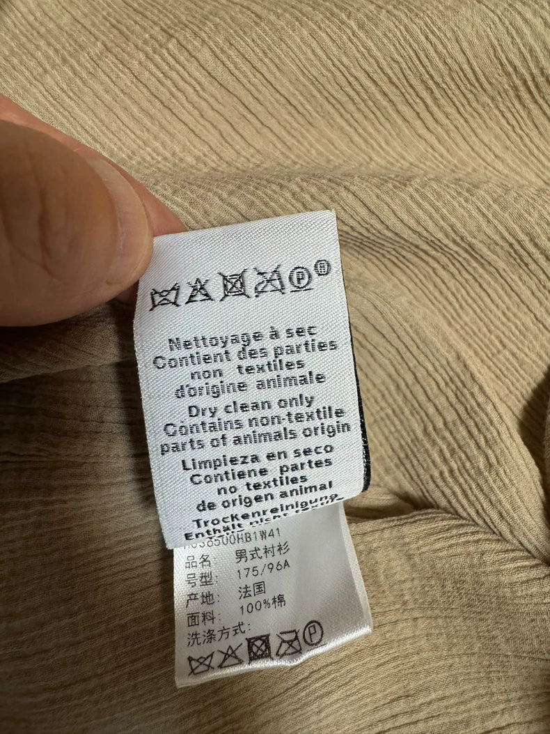 Hermes Beige Casual Button-Up Shirt-yf