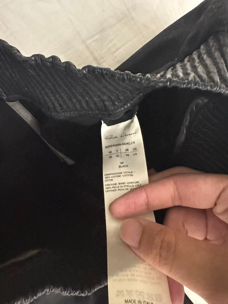 Rick Owens 21FW Geth Bela Leather Pants