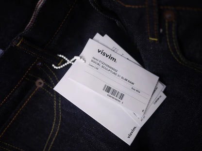 VISVIM SOCIAL SCULPTURE RAW 01SLIM Denim