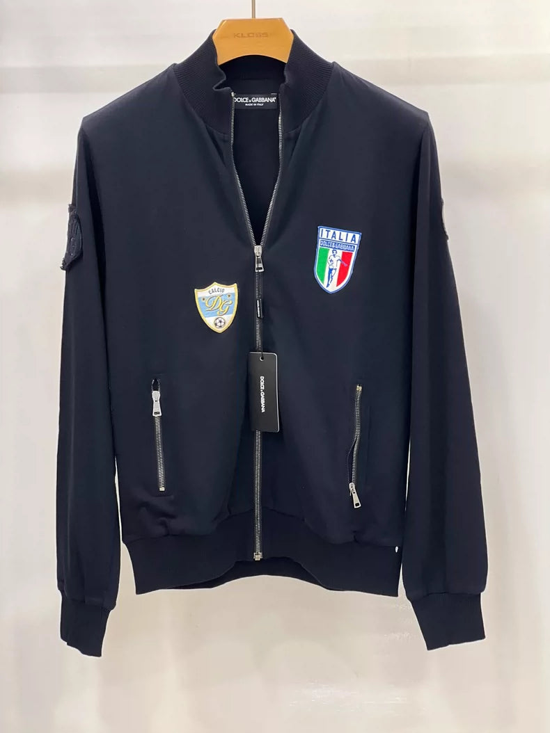 Dolce&Gabbana Men's Embroidered Bomber Jacket-yf