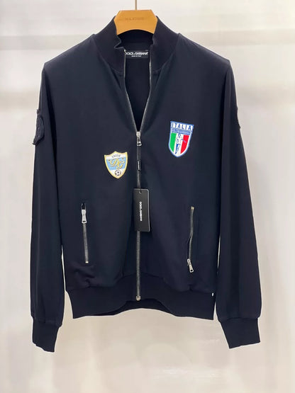 Dolce&Gabbana Men's Embroidered Bomber Jacket-yf