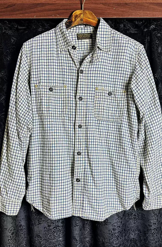 Freewheelers Hemp and cotton plaid shirt