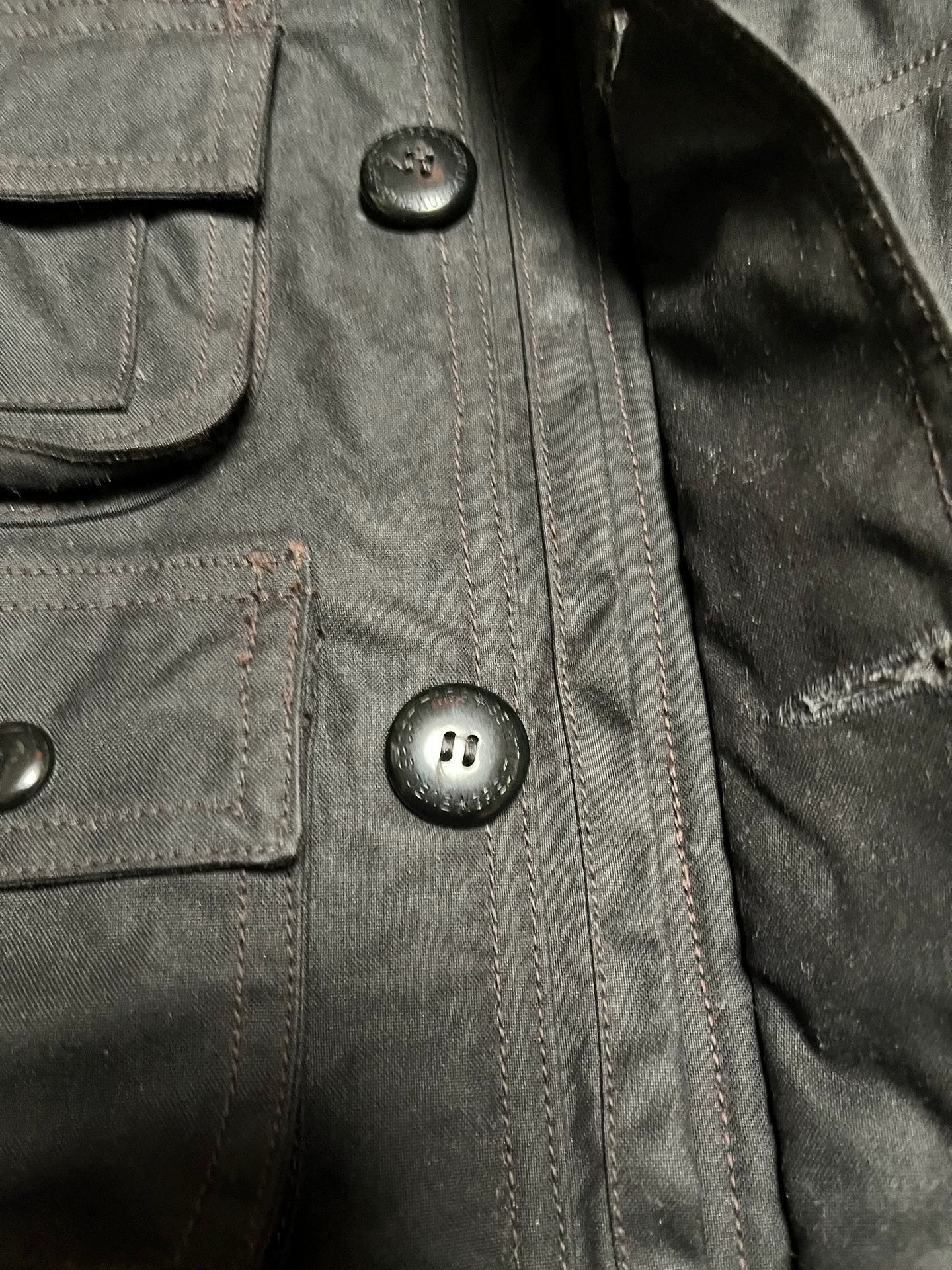 Freewheelers Black bear wax jacket