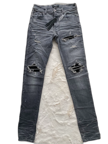 Amiri Gray Camo Patchwork Denim MX1 Pants