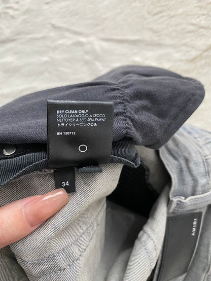 Amiri Gray Camo Patchwork Denim MX1 Pants