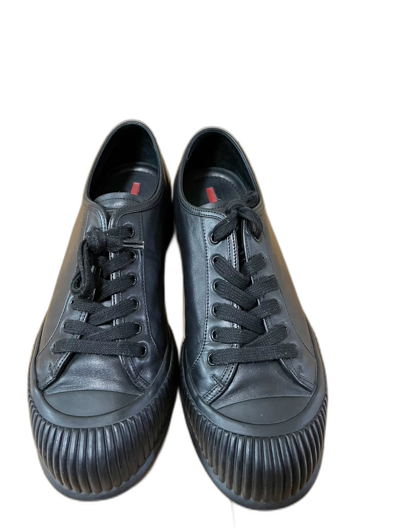 Prada Men's Shell Toe Lace-Up Sneakers