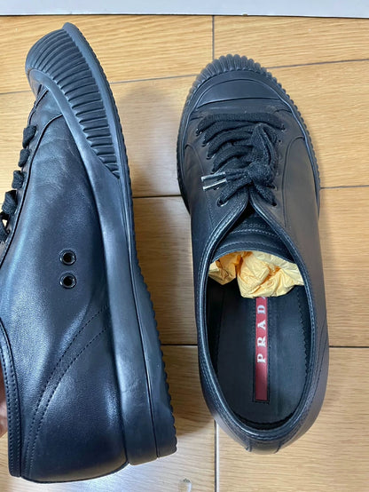 Prada Men's Shell Toe Lace-Up Sneakers