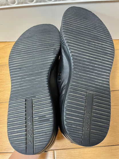 Prada Men's Shell Toe Lace-Up Sneakers