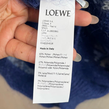 LOEWE Blue Polar Bear Knit Cardigan