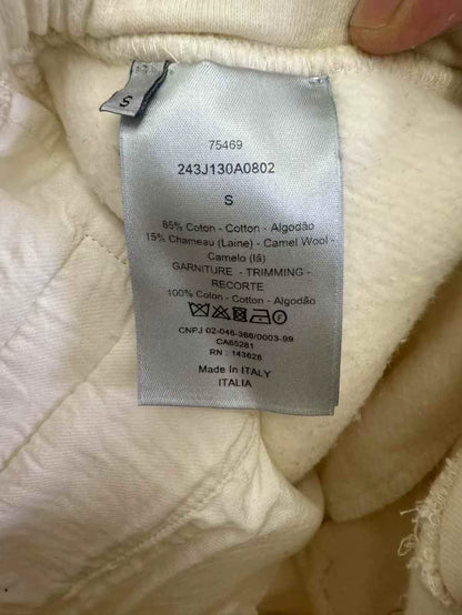 Dior Beige Letter Cashmere Pants S