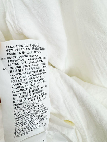 Elegant Saint Laurent White Embroidered Shirt