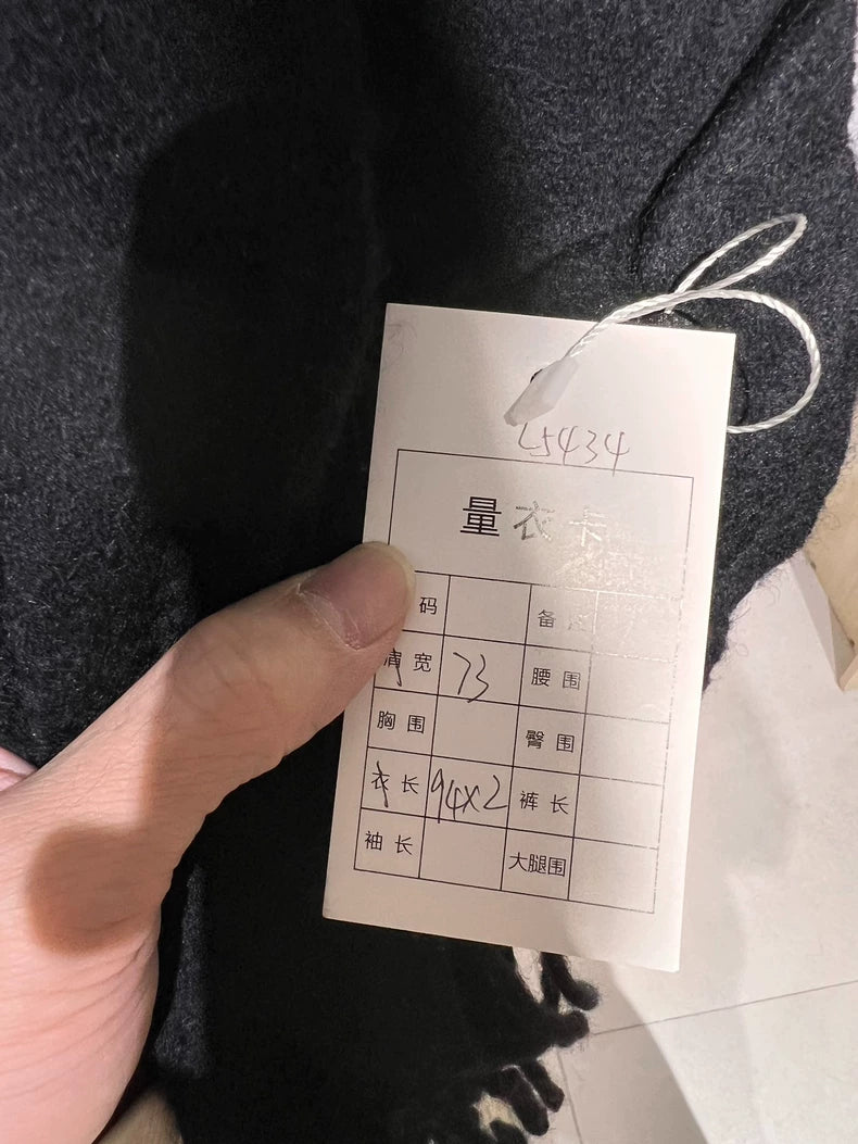 Vintage Gucci Black Alpaca Wool Scarf