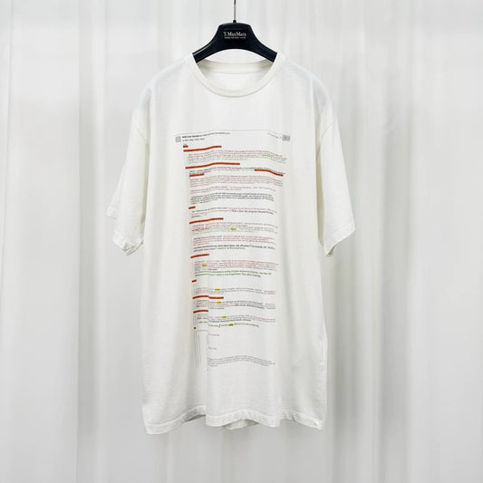 Maison Margiela Printed Short Sleeve T-shirt-yf