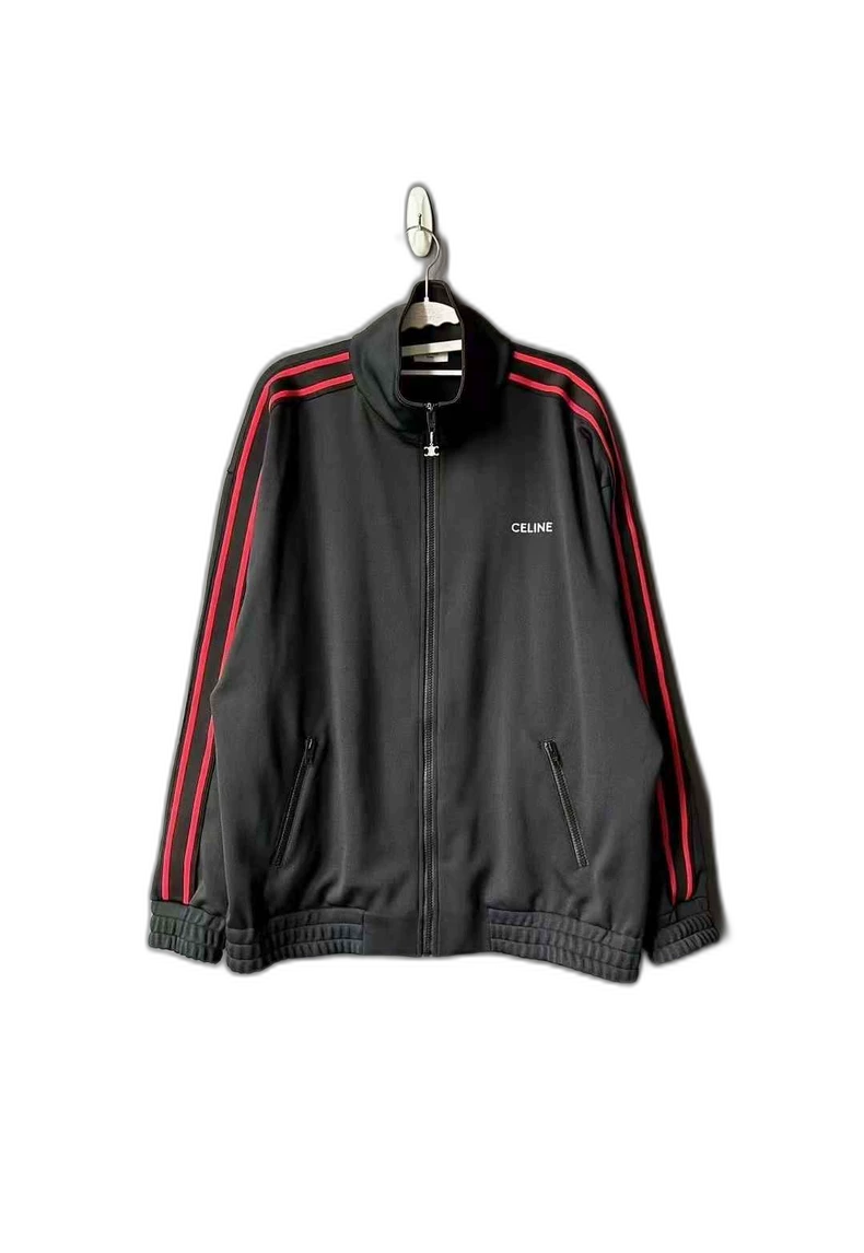 Celine Black and Red Track Jacket