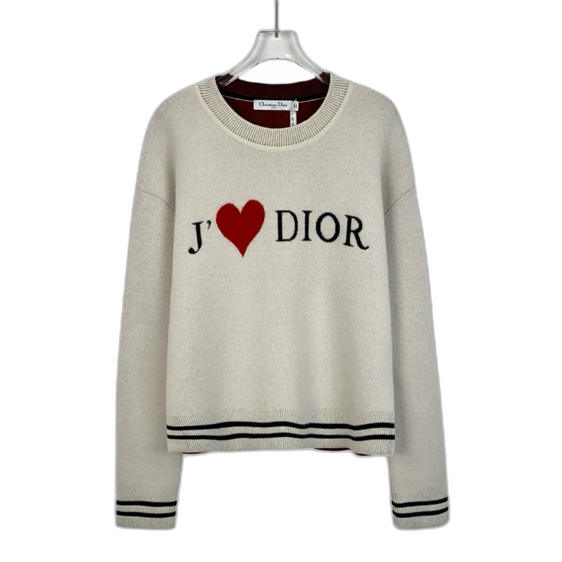 Dior Heart Lettering Knit Sweater