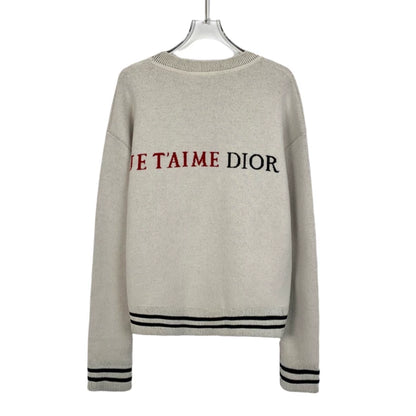 Dior Heart Lettering Knit Sweater