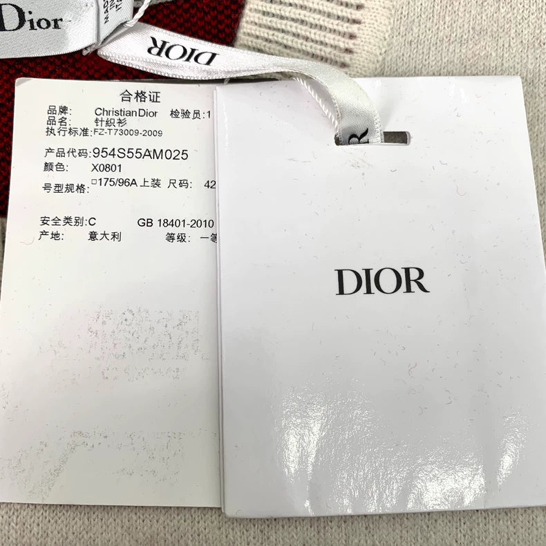 Dior Heart Lettering Knit Sweater