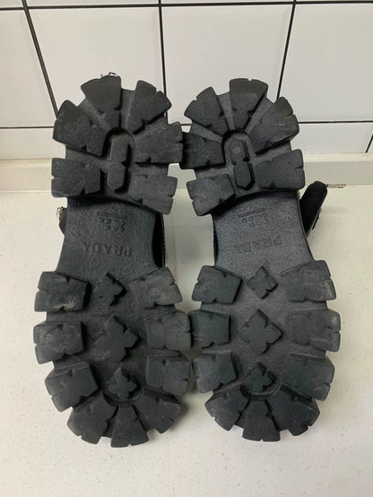 Prada Monolith Thick-Soled High-Top Boots