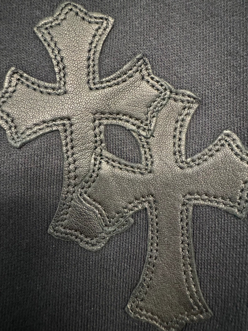 Chrome Hearts Black Cross Patch Sweatpants-yf