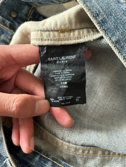 Saint Laurent Distressed Denim Pants