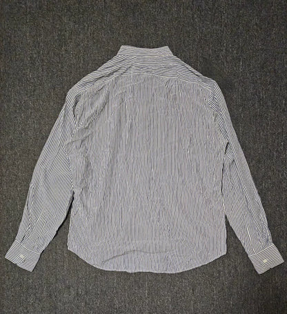 Celine Striped Stand-Collar Shirt-yf