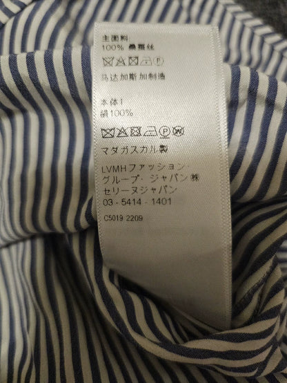 Celine Striped Stand-Collar Shirt-yf