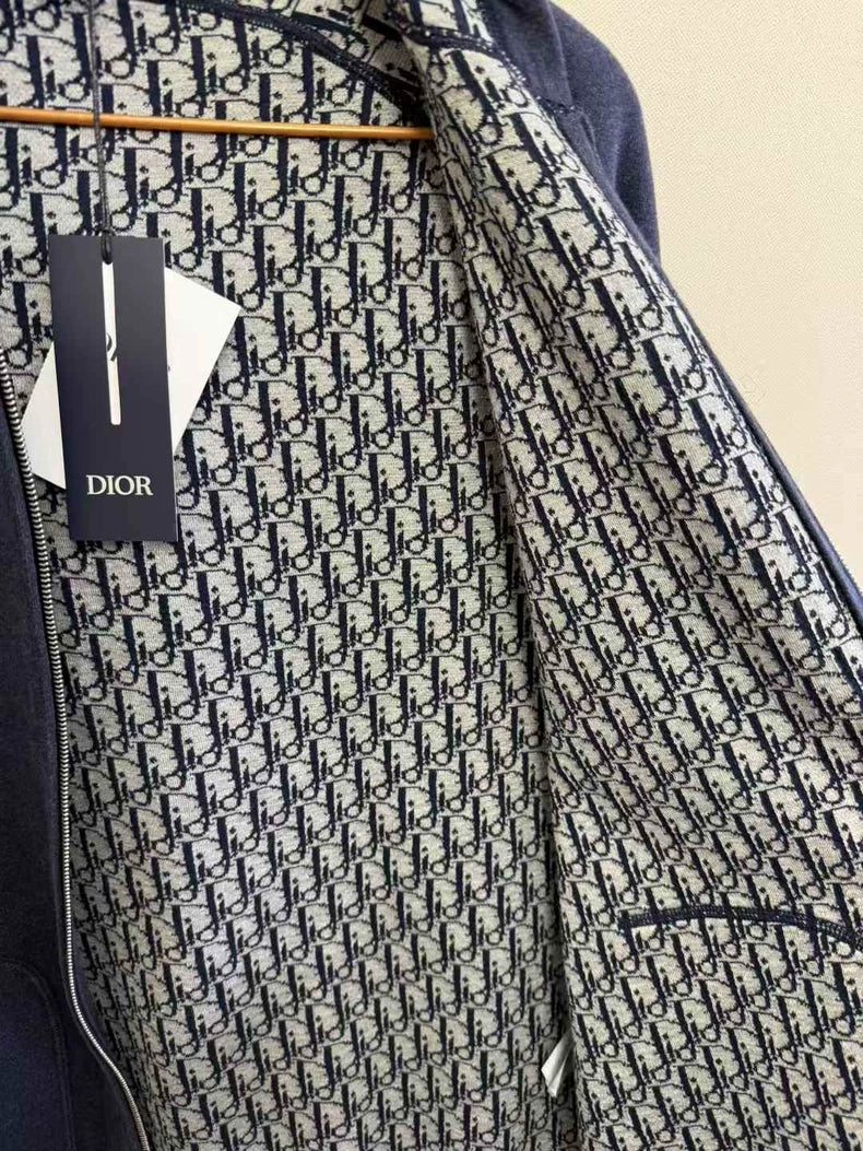 Dior Logo Cashmere Outerwear Jacket