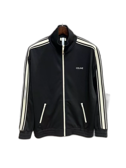 Celine Embroidered Logo Jacket in Black