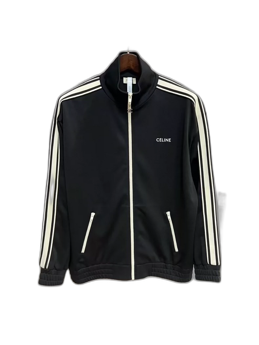 Celine Embroidered Logo Jacket in Black