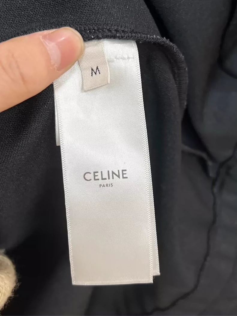 Celine Embroidered Logo Jacket in Black