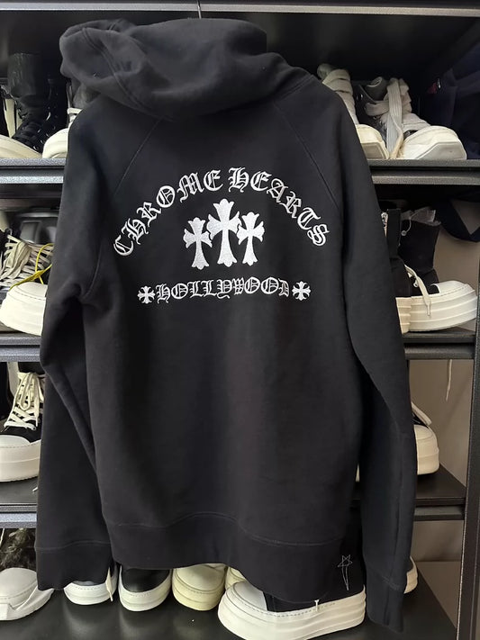 Chrome Hearts Double Zipper Cross Hooded Jacket
