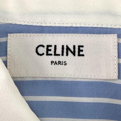Celine Striped Embroidered Long Sleeve Shirt