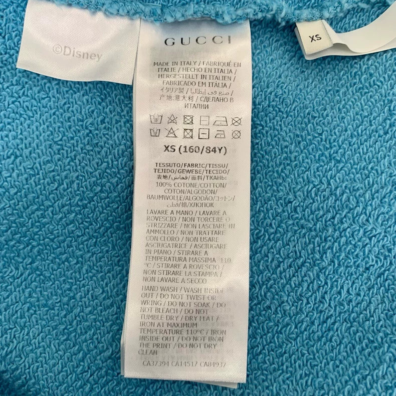Gucci x Disney Blue Hoodie with Mickey Print