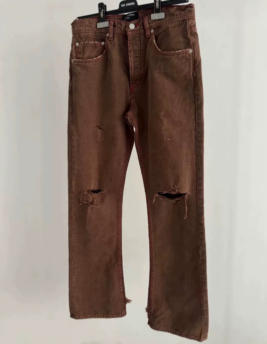 Enfants Riches Deprimes Distressed Brown Jeans