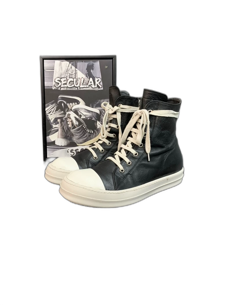 Rick Owens High-Top Leather Sneakers-yf